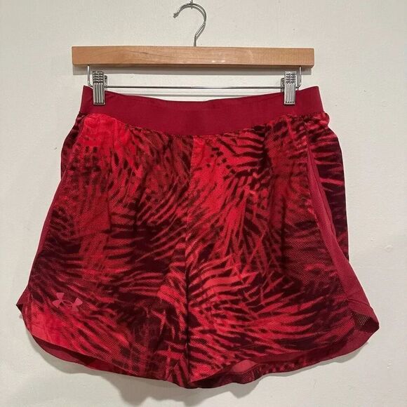 Under Armour Red Shorts Athletic Size Large - Picture 1 of 4